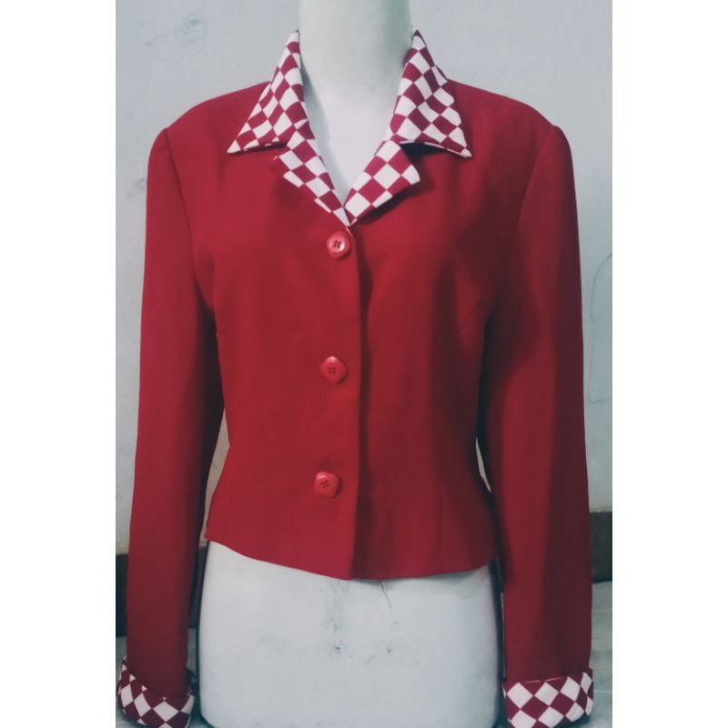 preloved blazer crop branded