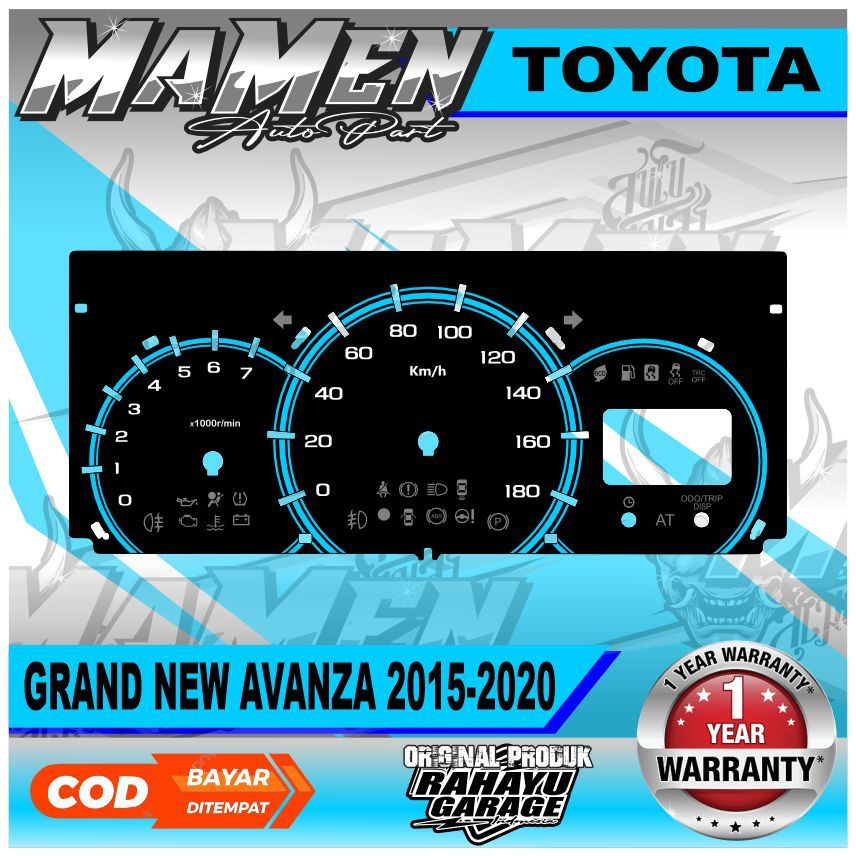 PAPAN SPEEDOMETER CUSTOM TOYOTA GRAND NEW AVANZA