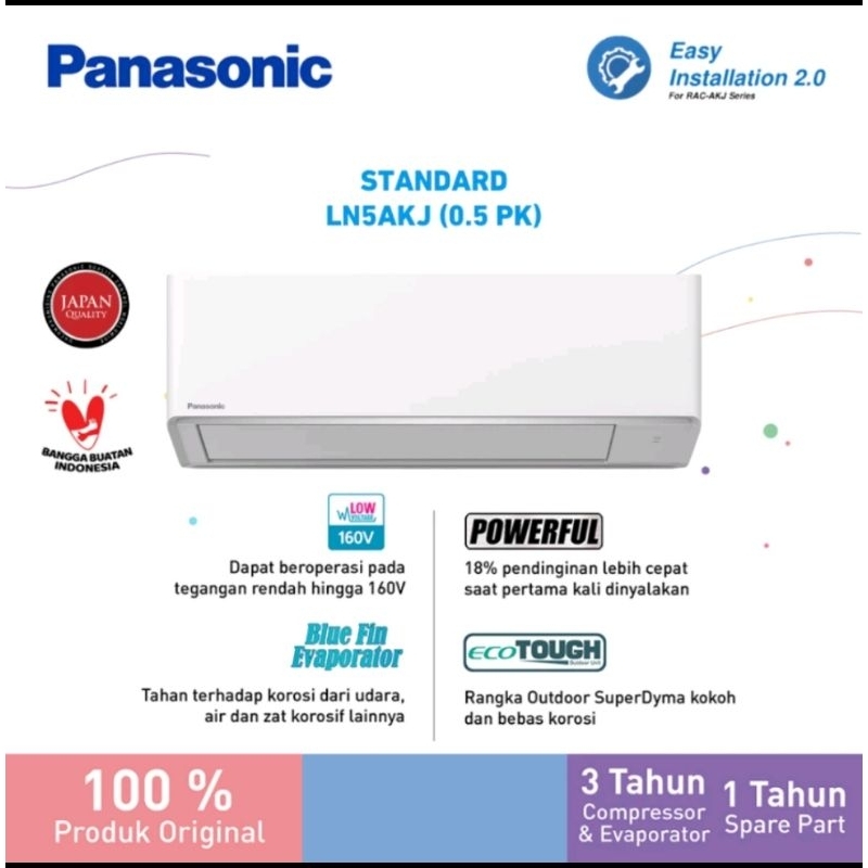AC PANASONIC SI BIRU 1/2PK CS-LN5AKJ LOW VOLTAGE