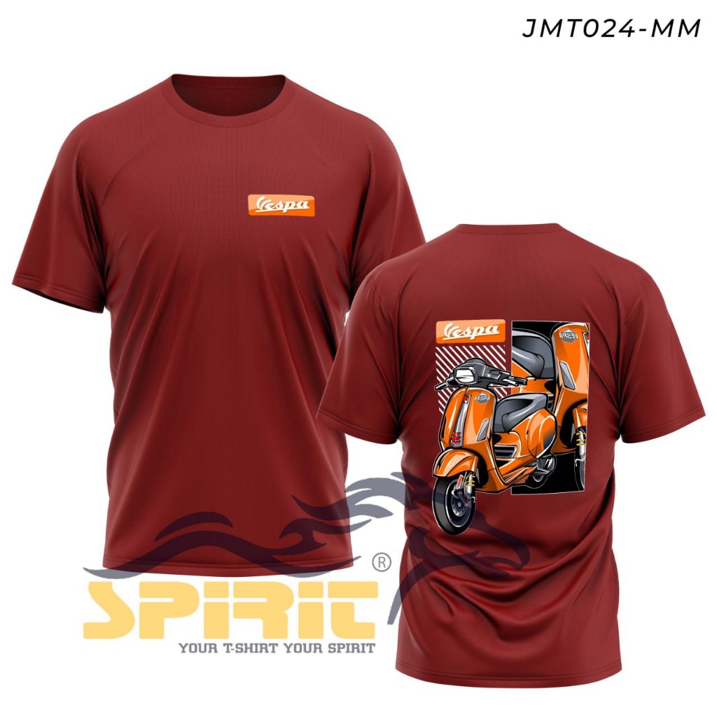 KAOS SCOOTER MATIC KAOS MOTOR VESPA MATIC BAJU KAOS BIKER SCOTER LENGAN PENDEK KATUN 24S