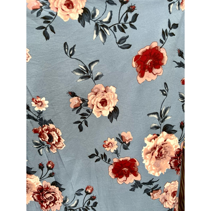 Kain Silk Premium / Bahan Garmen / Bahan Motif Bunga