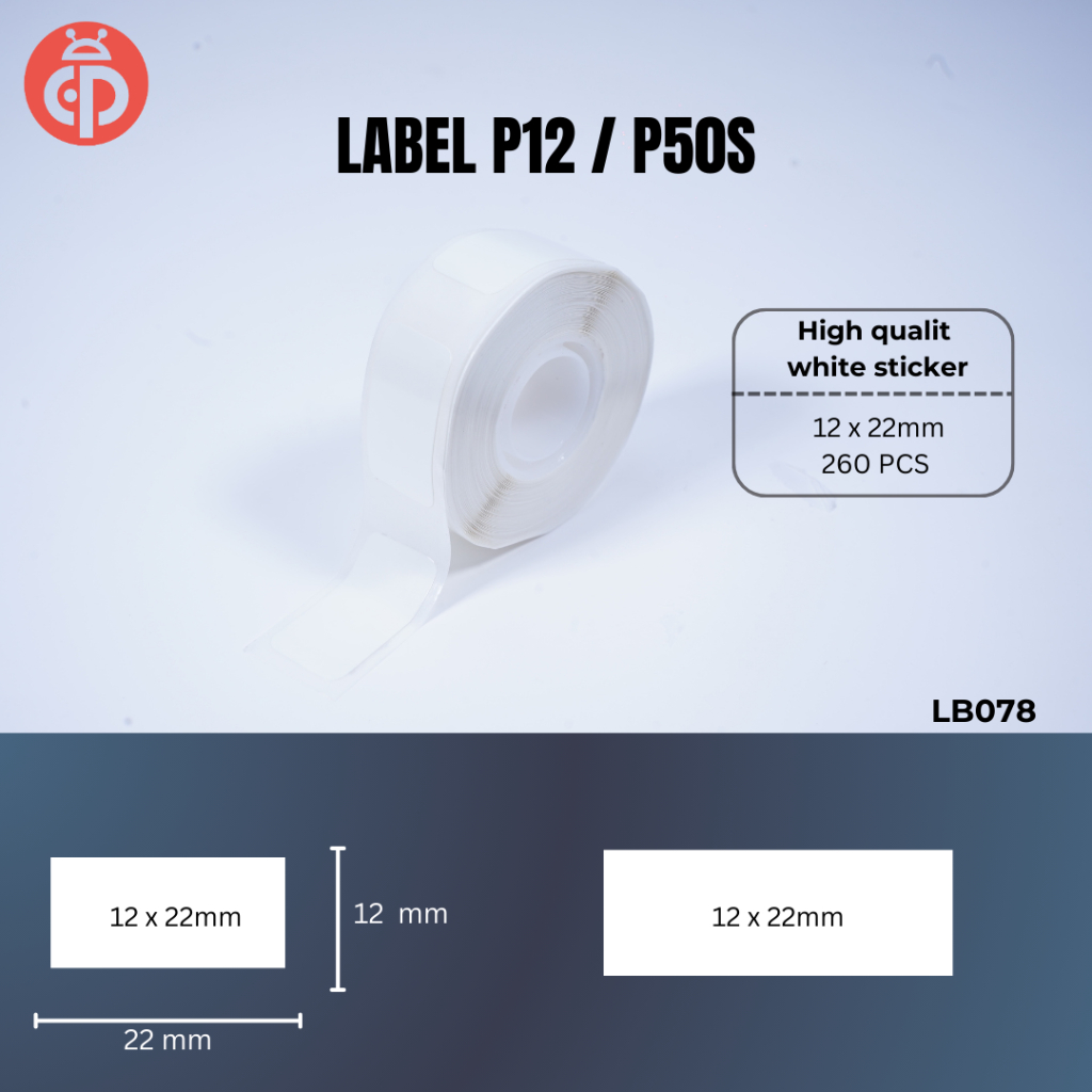 

Kertas Termal Stiker High Quality White Printer Label Marklife P12 / P50S