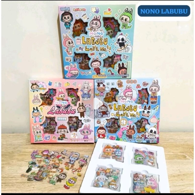 

Stiker LABUBU/Momo Kartun Rainbow/Sanrio Rainbow/Onepiece Rainbow Stiker Lucu Anti Air Stiker Box isi 100 Lembar