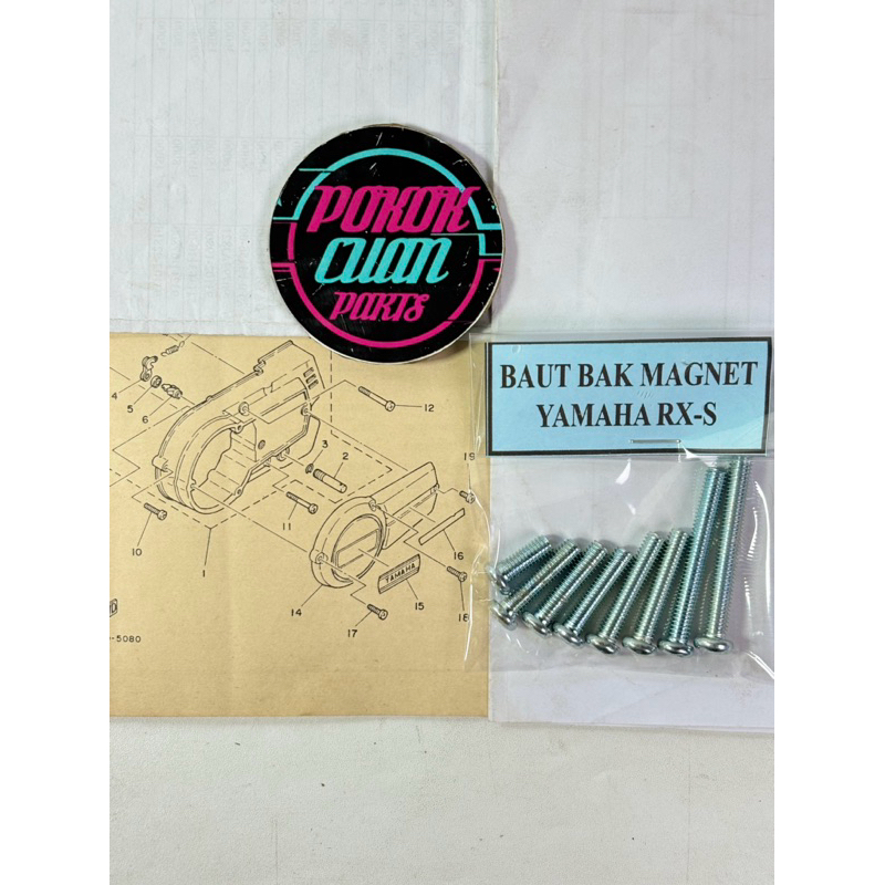 baut bak magnet Yamaha RX S K RXS RXK