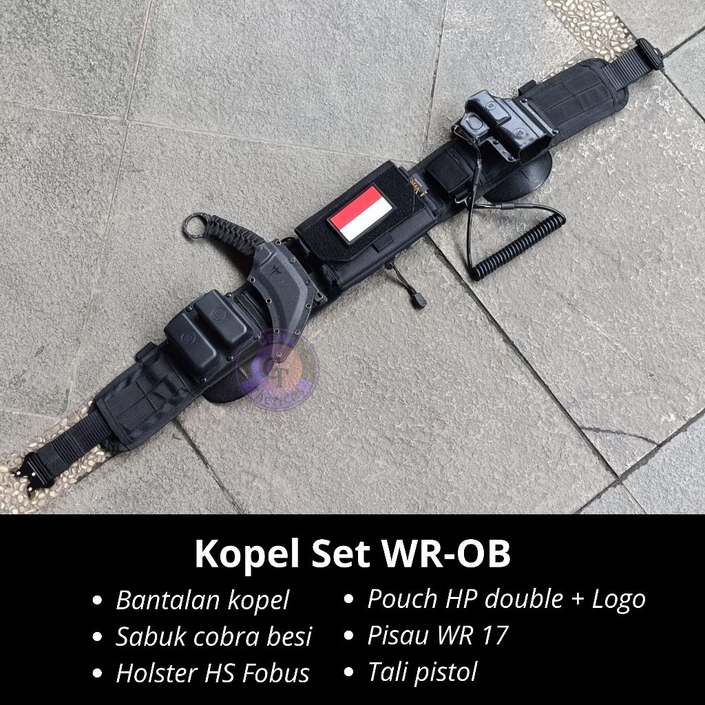 Kopel Set Besi Full Set / Kopel Tactical Hitam Full Set / Kopel Full Set