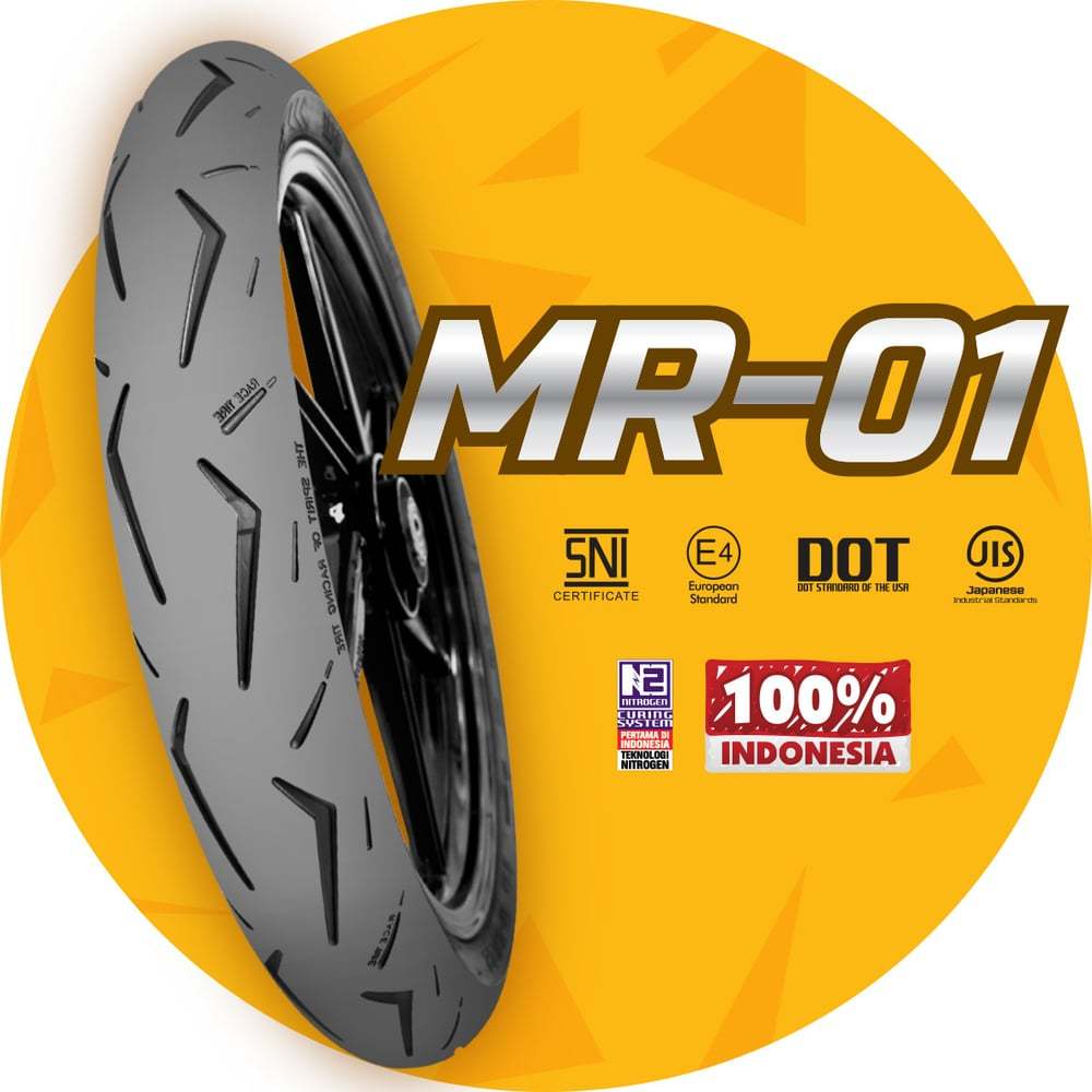 READY STOCK, Ban Motor Mizzle MR01 90/80-14 / MR01 100/80-14 Tubeless Free Pentil