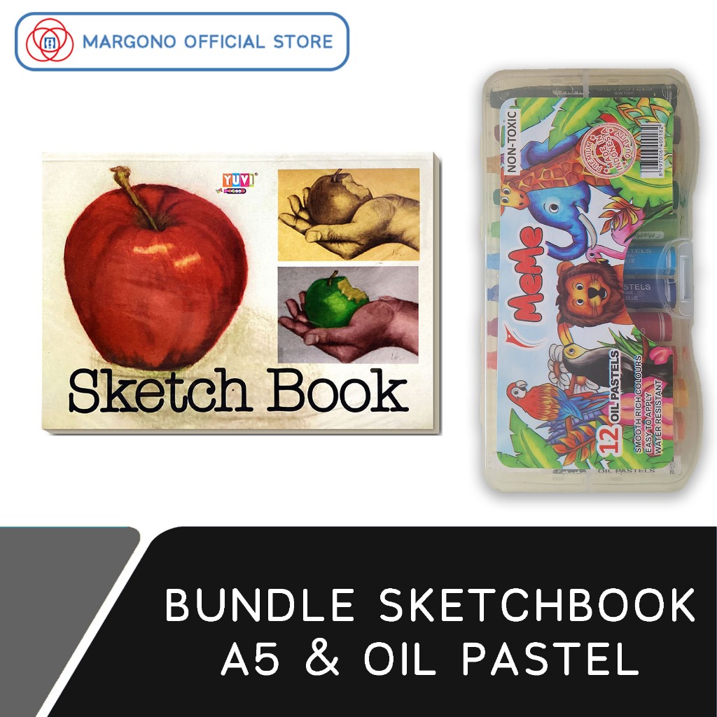 

[Bundling Coloring] 1 Buah Sketchbook A5 & 1 Set Oil Pastel Meme