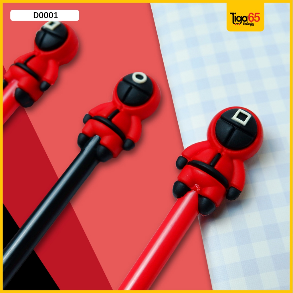 

[GROSIR] PULPEN KARAKTER 3D PULPEN GEL SQUID GAME (PCS) / GEL PEN D0001