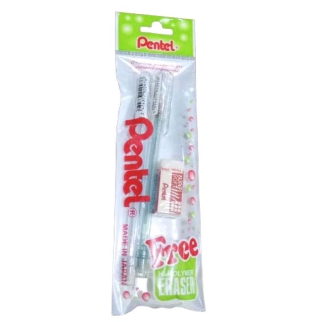 

Mekanik Pensil Pentel Free Eraser 0.5MM(2Pcs)