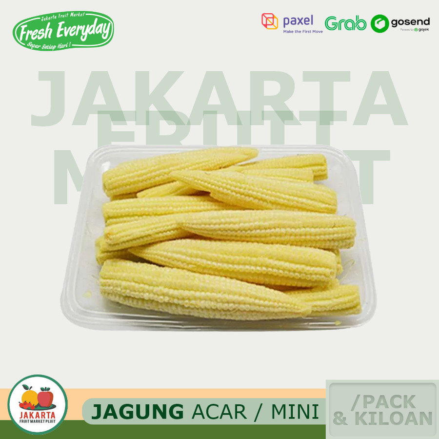 

JAGUNG ACAR / MINI / MUDA / BABY CORN Sayur Fresh Pack & Kiloan segar