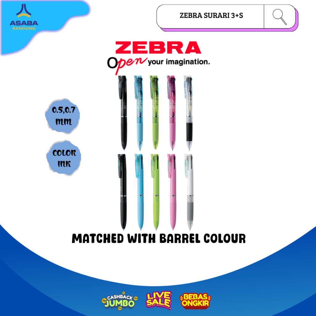 

Asaba Bandung - Zebra Surari 3+S 0.5mm & 0.7mm