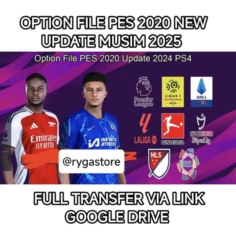 OPTION FILE PES 2020 UPDATE 2020 PREMIUM, FOR PS4/PS5