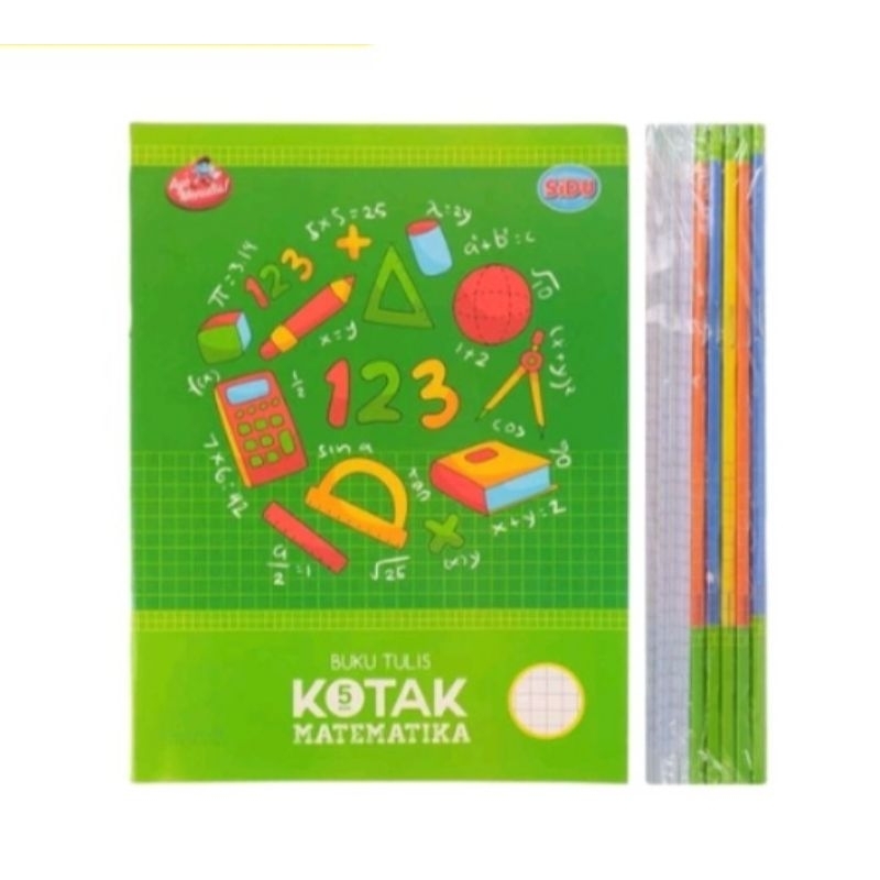 

BUKU TULIS STRIMIN KOTAK KECIL 5MM 38LBR SIDU 1 PACK ISI 10PC