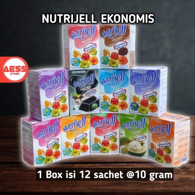 

Nutrijel Ekonomis 10 gram 1 box isi 12 sachet All Varian Rasa