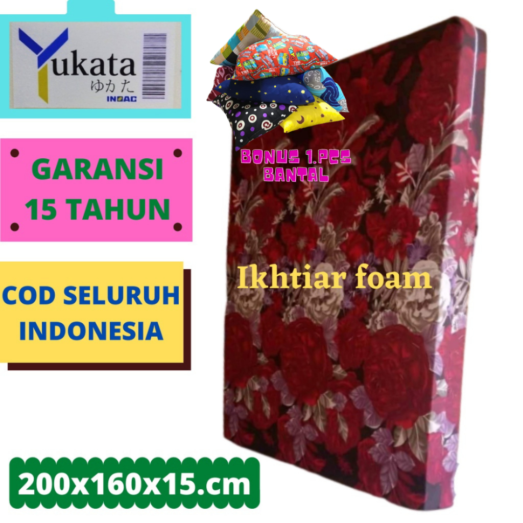 KASUR BUSA INOAC YUKATA ORIGINAL ukuran nomor 2 Garansi Anti Kempes 15 tahun kasur busa berkwalitas