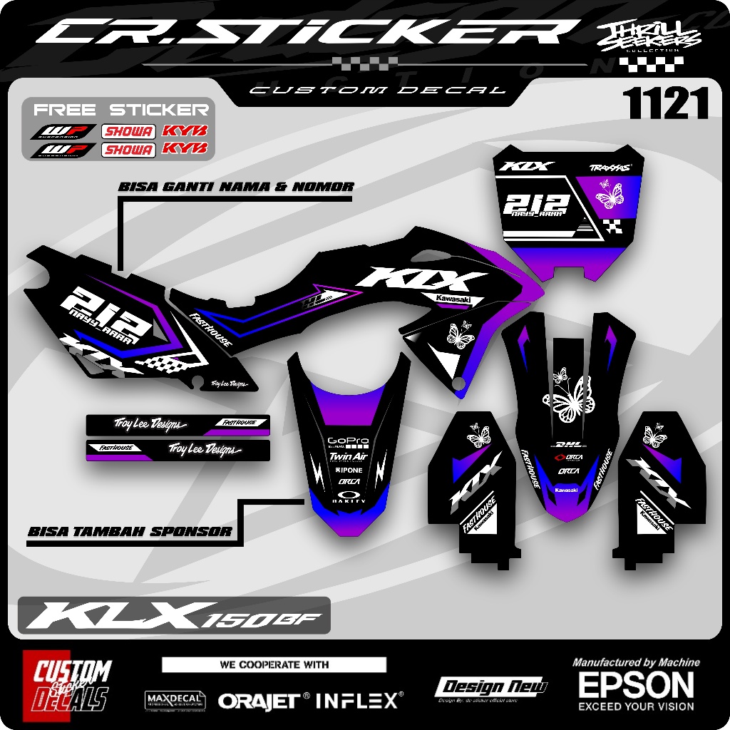 Decal Klx Bf Full Body Keren Stiker Klx 150 Bf Keren Decal Klx 150 Bf Full Body Terbaru Dekal Klx 15