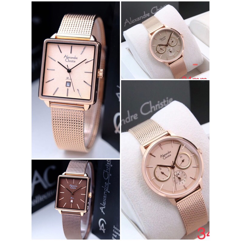AC2682 JAM TANGAN WANITA RANTAI PASIR ALEXANDRE CHRISTIE AC 2922 LHR ORIGINAL AC 2959 2728 2870 2916