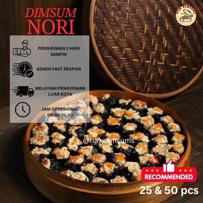 Dimsum Nori Frozen Halal 25/50 pcs  || Dimsum Frozen || Harga Pabrik || Dimsum halal ||| Haw Dimsum