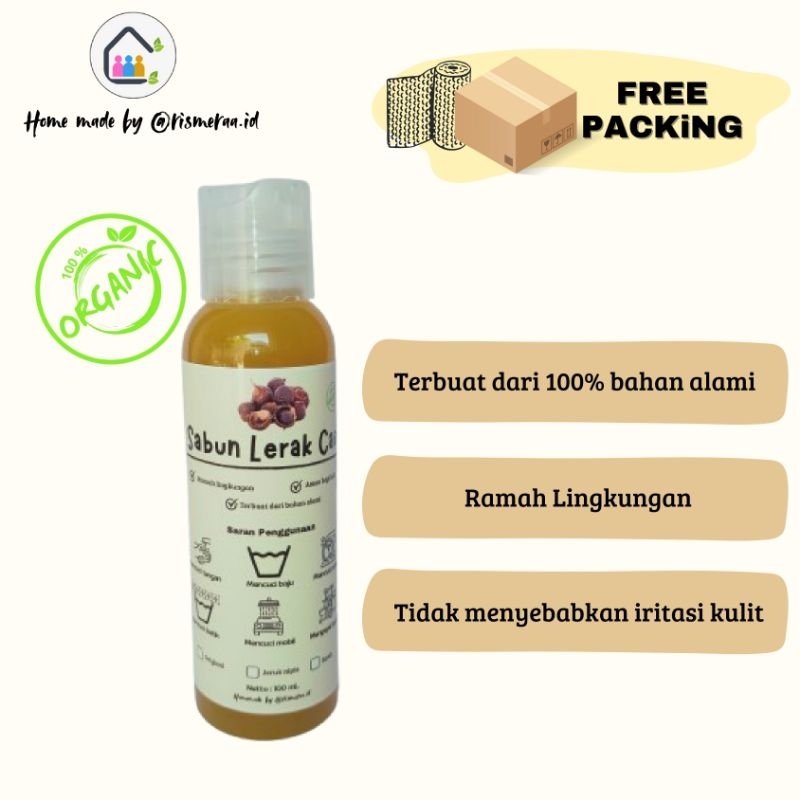 Sabun Lerak Cair Termurah 100 mL/Detergen Lerak Cair/Sabun Batik Lerak Cair