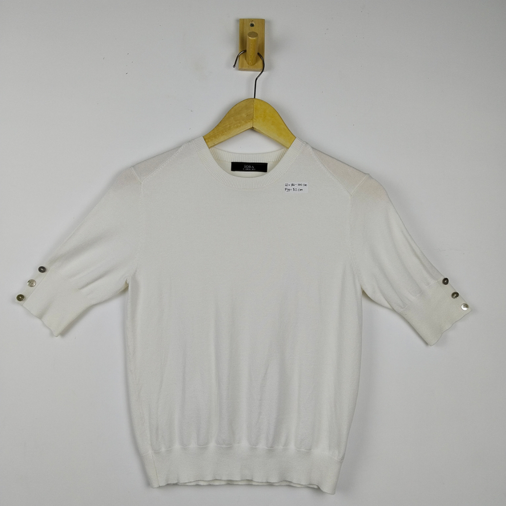 KNIT RAJUT PUTIH KANCING IORA PRELOVED