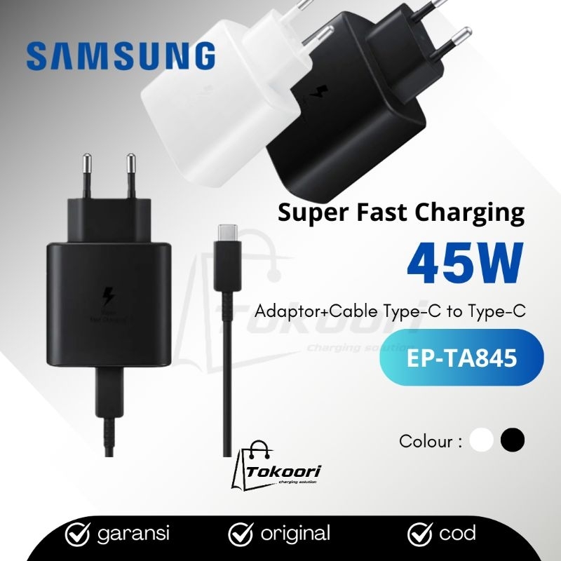 Charger Samsung super fast charging 45w usb c to c original EP-TA845