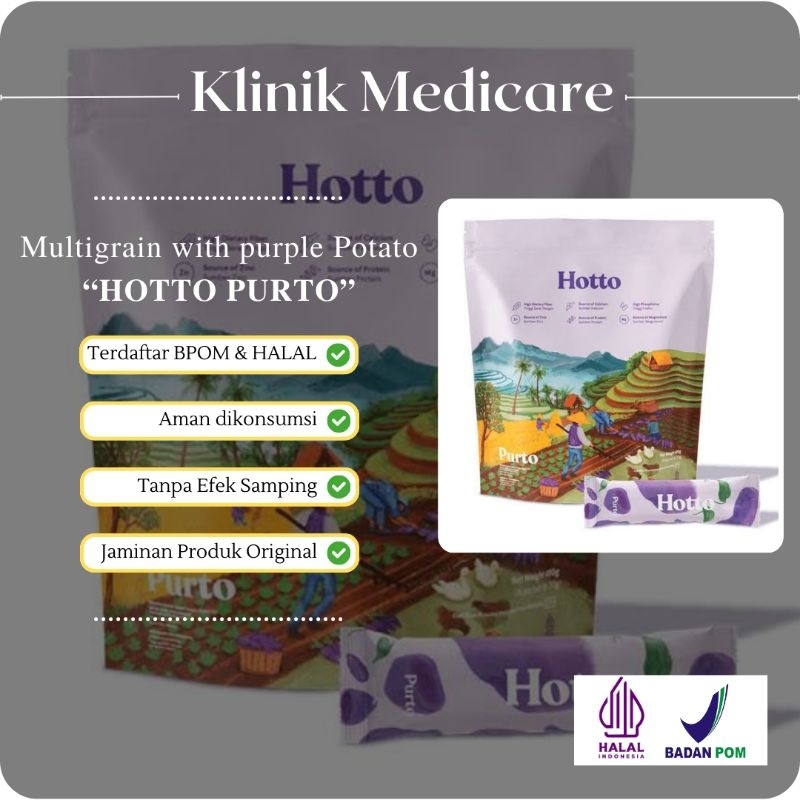 

PROMO!!!!! Hotto Purto Pouch (16 sachet) Multigrain with Purple Potato - 1 pouch