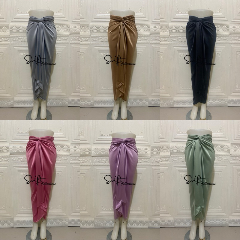 Rok lilit polos wrap skirt / Rok lilit polos instan / Wrap skirt polos / Wrap skirt / Rok lilit polo