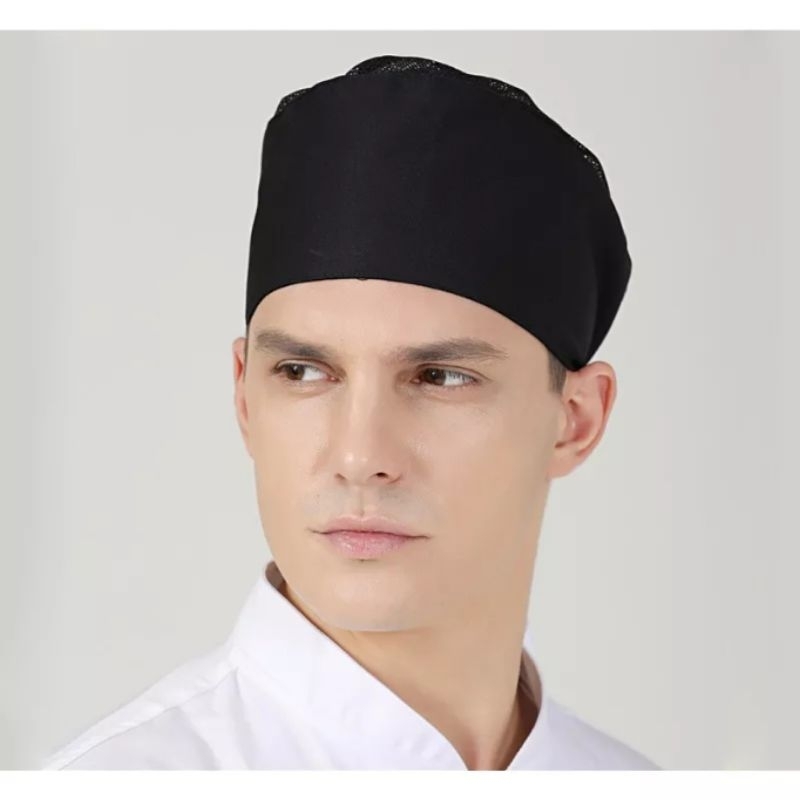 ARR SANJAYA Peci - Topi Koki Chef Jaring Topi Peci Mesh Unisex