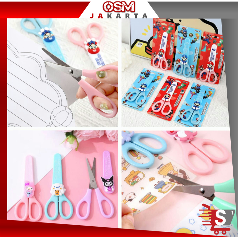 

OSM JKT S6418 Gunting DIY Motif Karakter / Scissors Kecil Lucu / Alat Tulis Sekolah Anak / Gunting Tutup Portabel / Mini Scissors