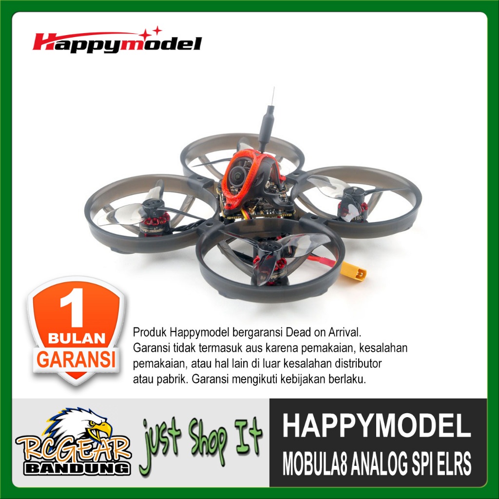 Happymodel Mobula8 1-2S 85mm Analog Internal ELRS Rx Micro FPV Racing Whoop Drone