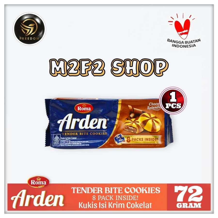 

Roma Arden Tender Bite Cookies Choco Splendid | Biskuit Kukis Krim Cokelat - 72 gr (Kemasan Satuan)