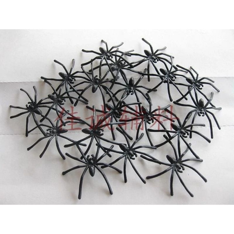 MS | 5buah laba laba mainan / laba2 halloween / laba-laba plastik prank