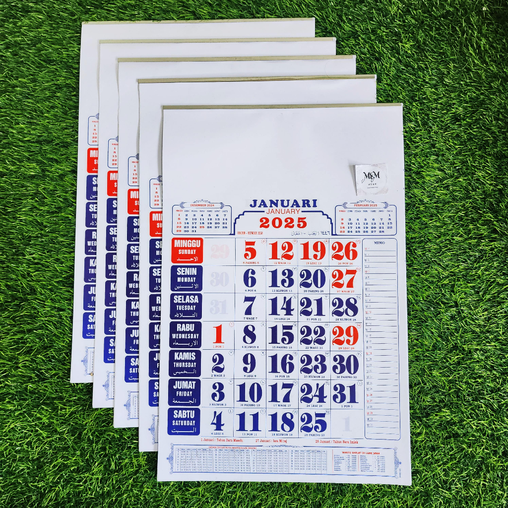 

KALENDER KERJA UKURAN 32×48 CM TAHUN 2025 / KALENDER DINDING TAHUN 2025 MURAH