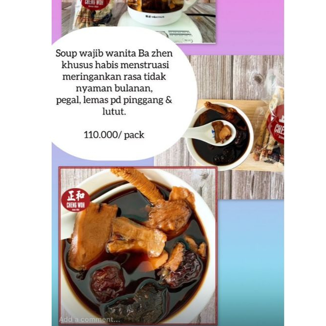 

Ba Zhen Soup Eight Herbs Soup Pack untuk menyeimbangkan siklus bulanan