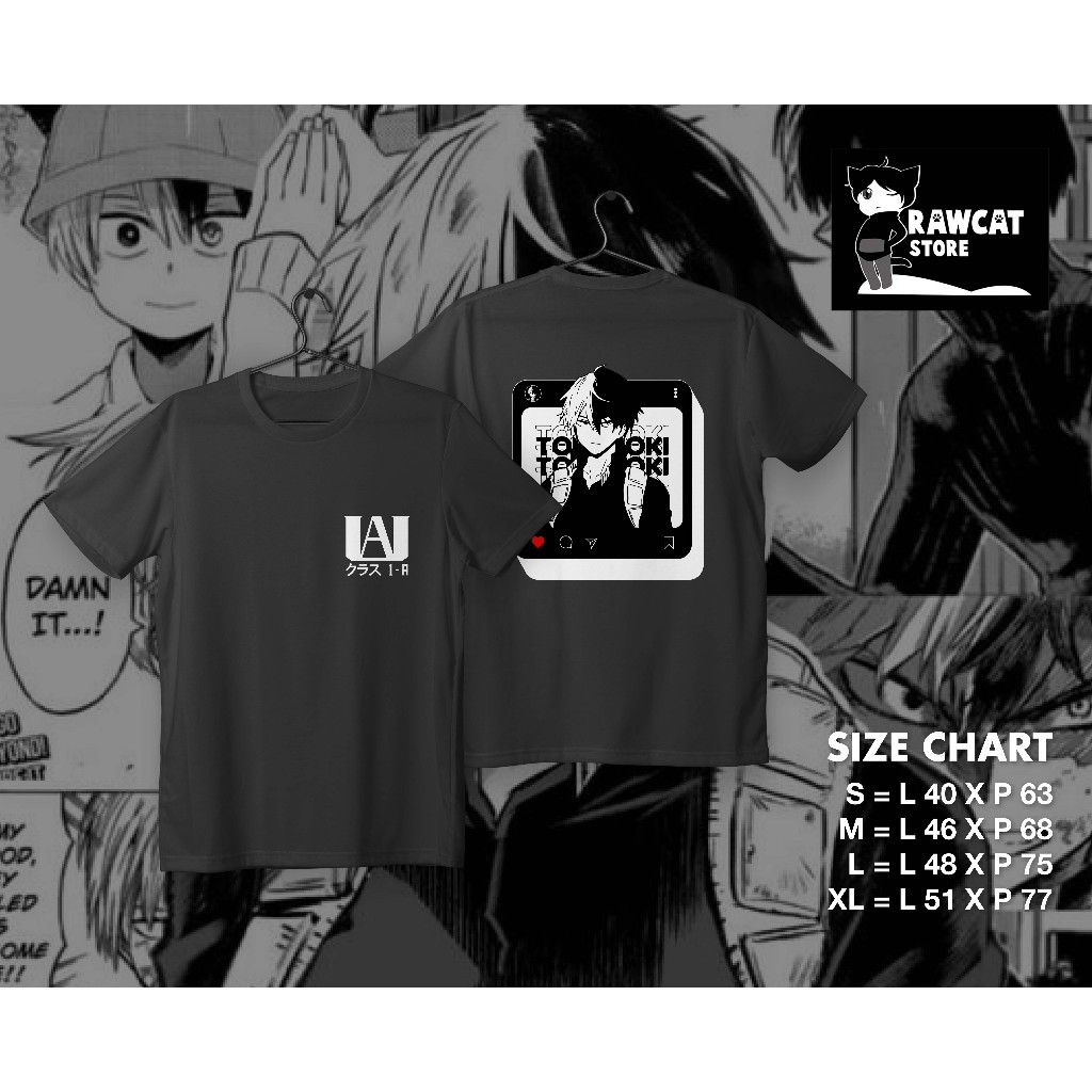 Kaos Anime - Todoroki Shoto - Boku No Hero