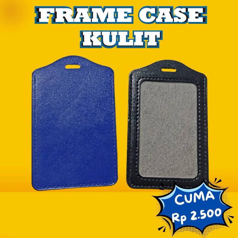 

frame case kulit / wadah id card bahan kulit dengan berbagai warna