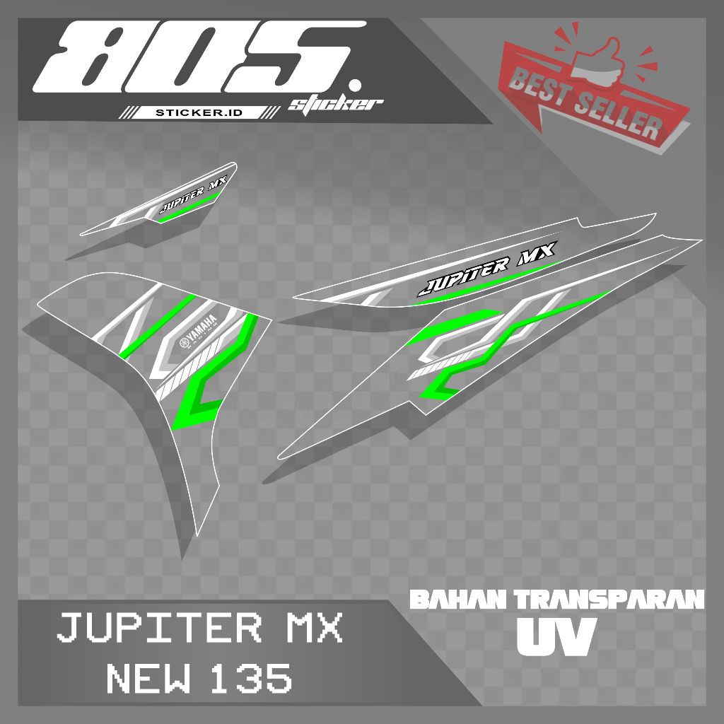 STRIPING TRANSPARAN JUPITER MX NEW 135 STIKER MX NEW 135 TRANSPARAN UV
