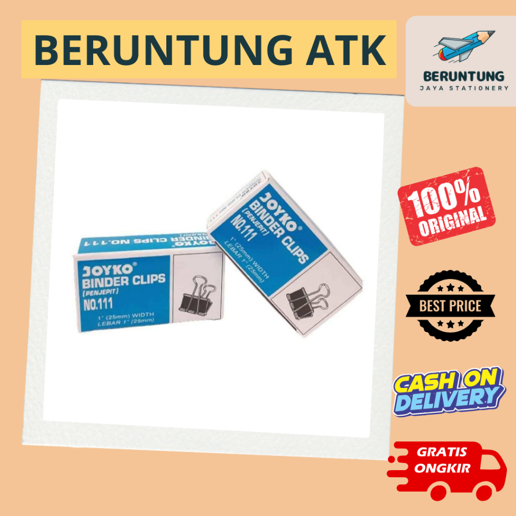 

Binder Clip ZRM No 111 25mm 1 kotak isi 12 binder