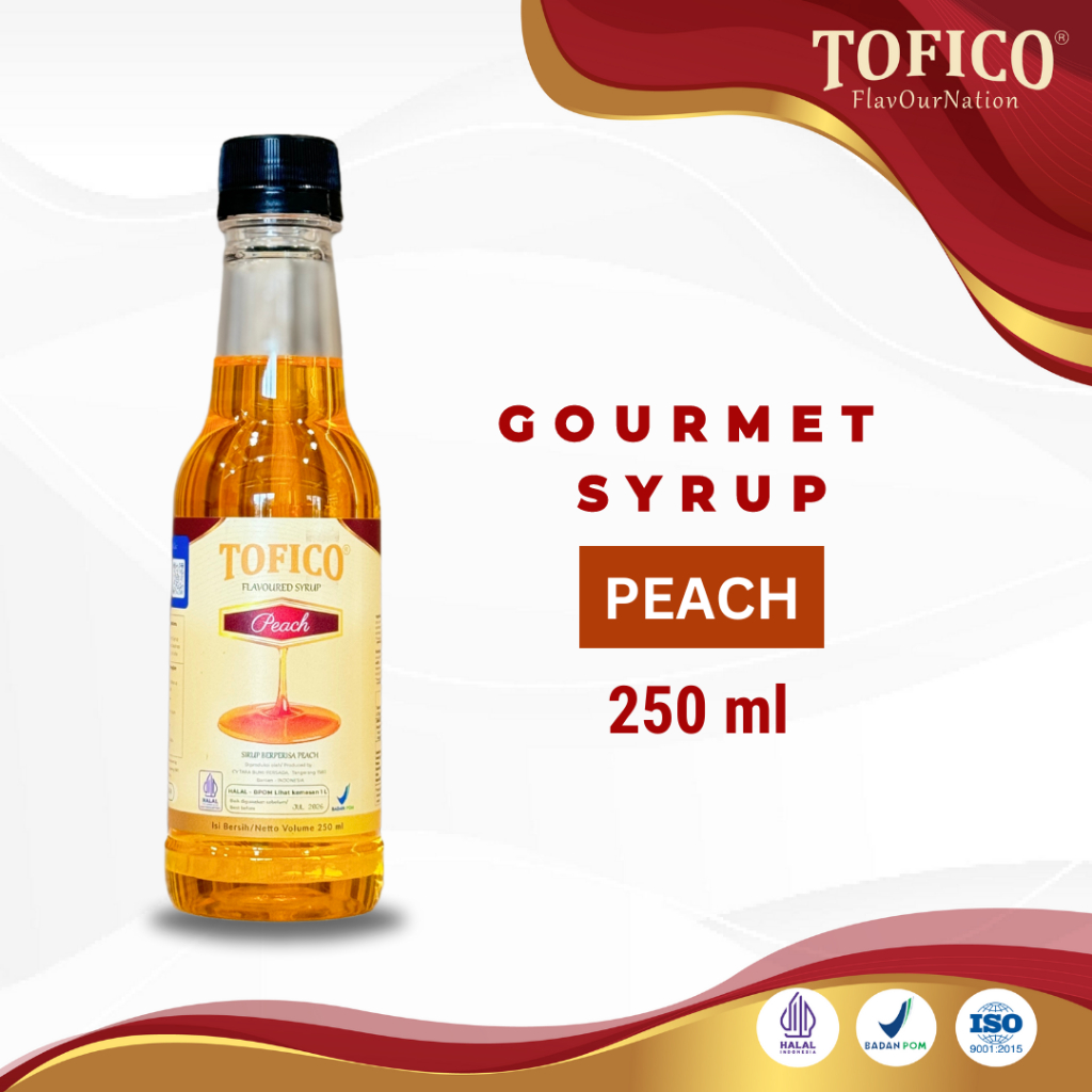 

Syrup Peach Tofico / Sirup Rasa Peach 250 ML / Tofico Syrup Official