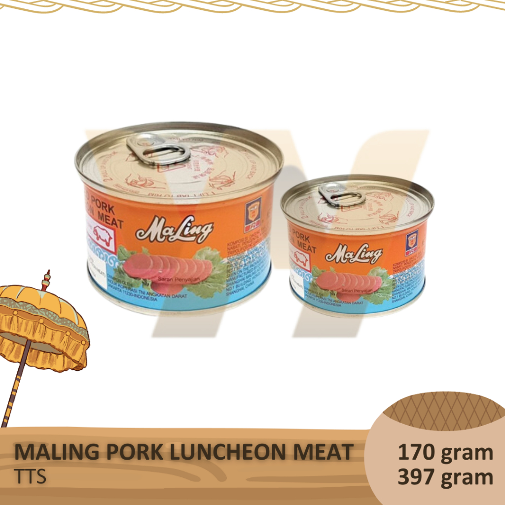 

TTS Ham Maling Canned Pork Luncheon Meat / Daging Babi Kaleng 170 gram / 397 gram