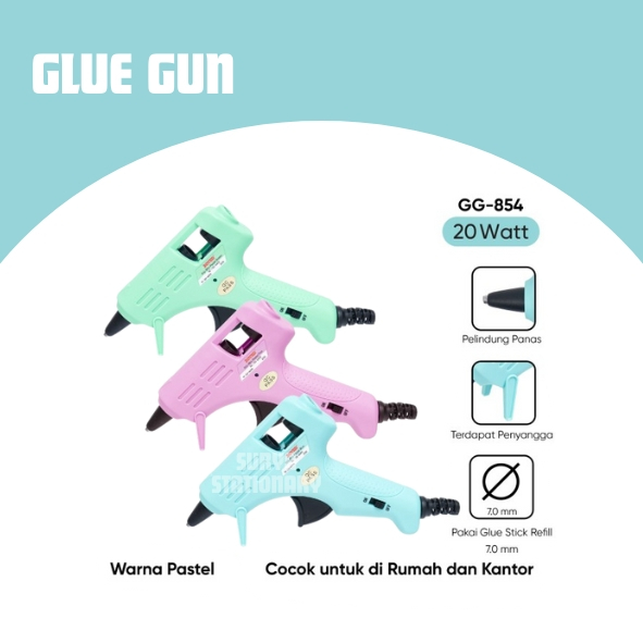

(Pcs)Glue Gun Lem Tembak Joyko GG-854 Pastel Color