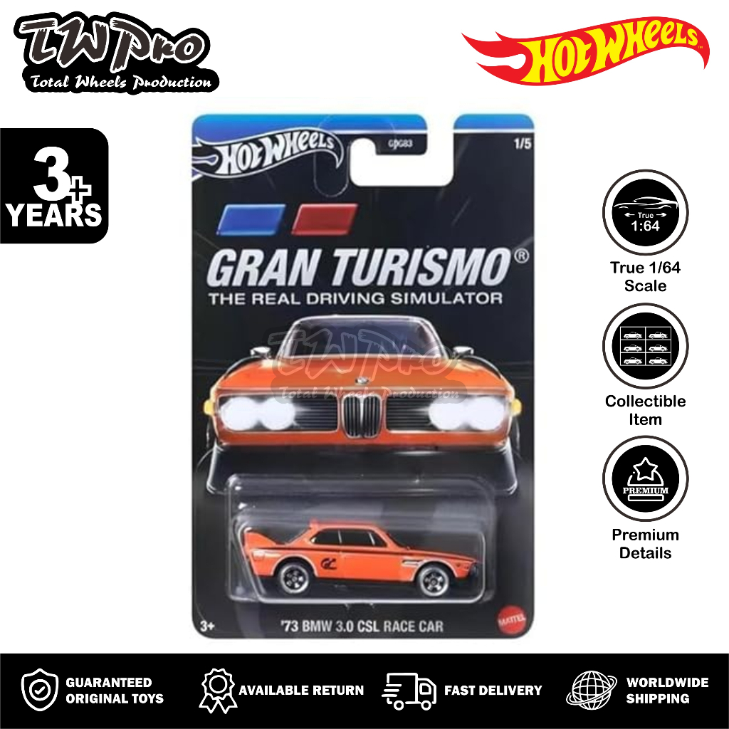 Hot wheels Gran Turismo 2024 ' 73 BMW 3.0 CSL RACE CAR - new - original - gran turismo - TWPro - Tot