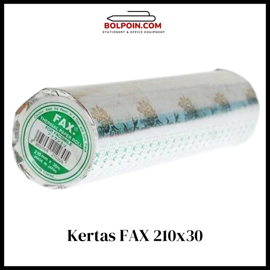 

Kertas Fax 210x30 Thermal Paper Roll FAX Kertas Thermal OJI 210mmx30mm