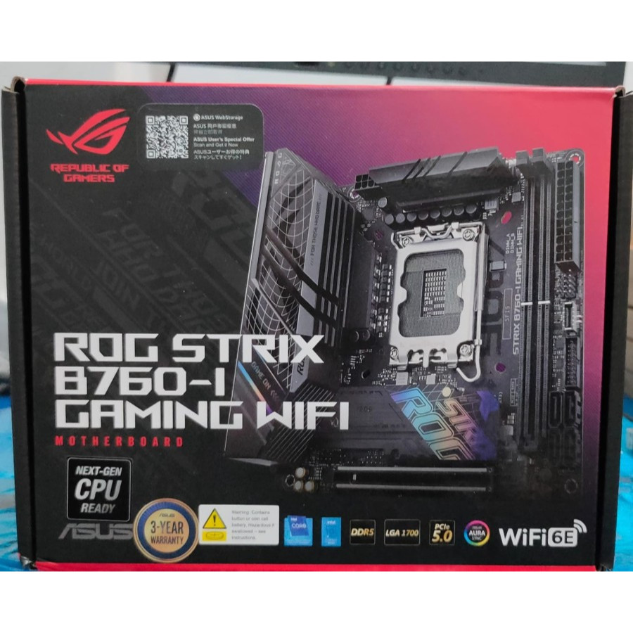 MOTHERBOARD ASUS ROG STRIX B760-I GAMING WIFI BERGARANSI