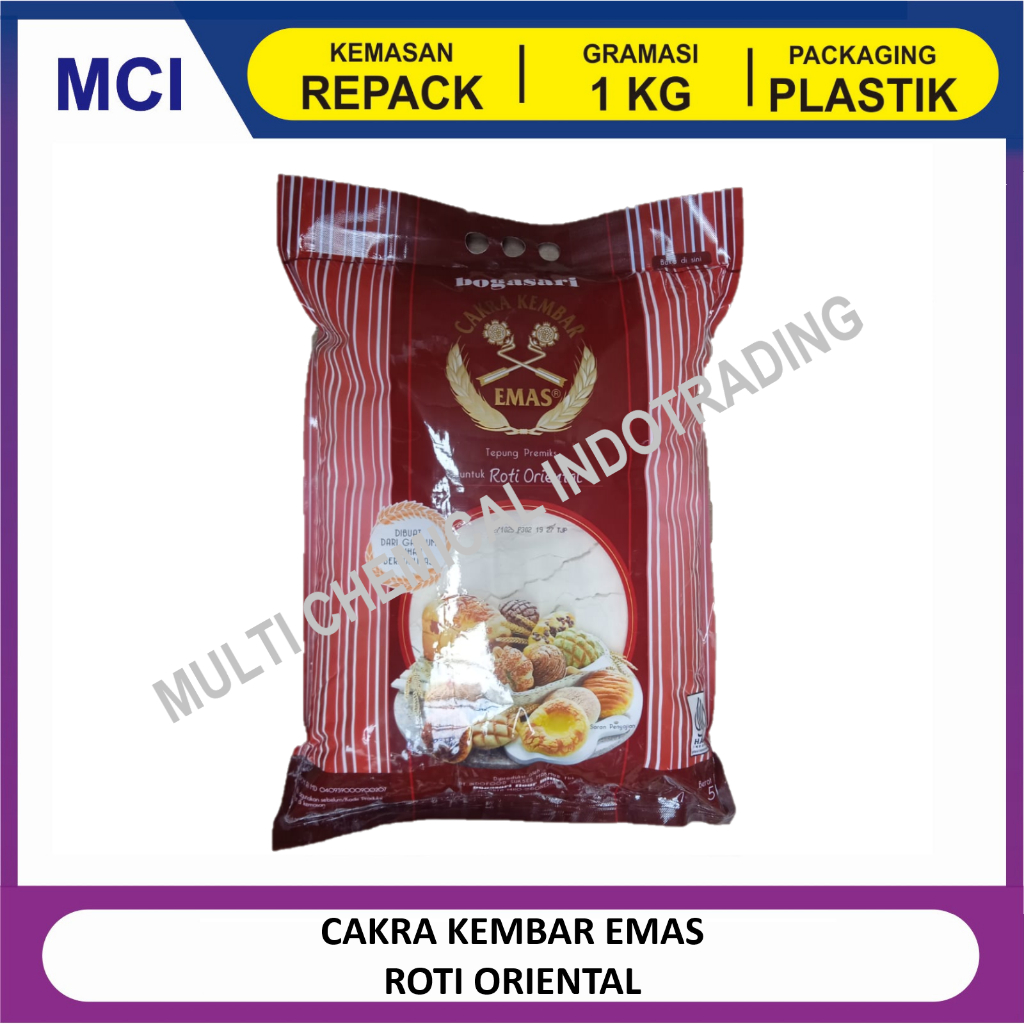 

CAKRA KEMBAR EMAS ROTI ORIENTAL / TEPUNG TERIGU ORIENTAL CAKRA KEMBAR EMAS - REPACK 1 KG