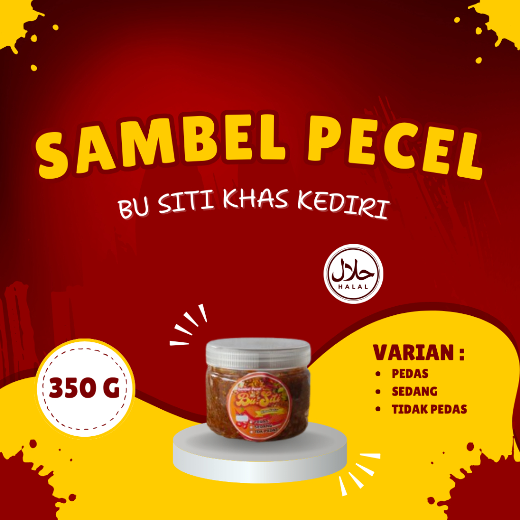 

[COD] SAMBAL / SAMBEL PECEL BU SITI KHAS KEDIRI KEMASAN TOPLES 350 GR