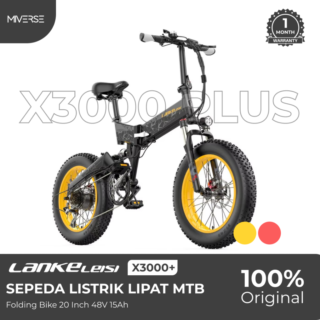 Lankeleisi X3000 Plus Sepeda Listrik Lipat MTB Folding Bike