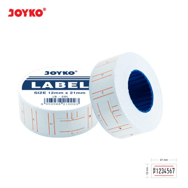 

[10 Rol] Label Harga Joyko LB-2RL 12 x 21mm / Price Label Joyko LB-2RL 12 x 21mm