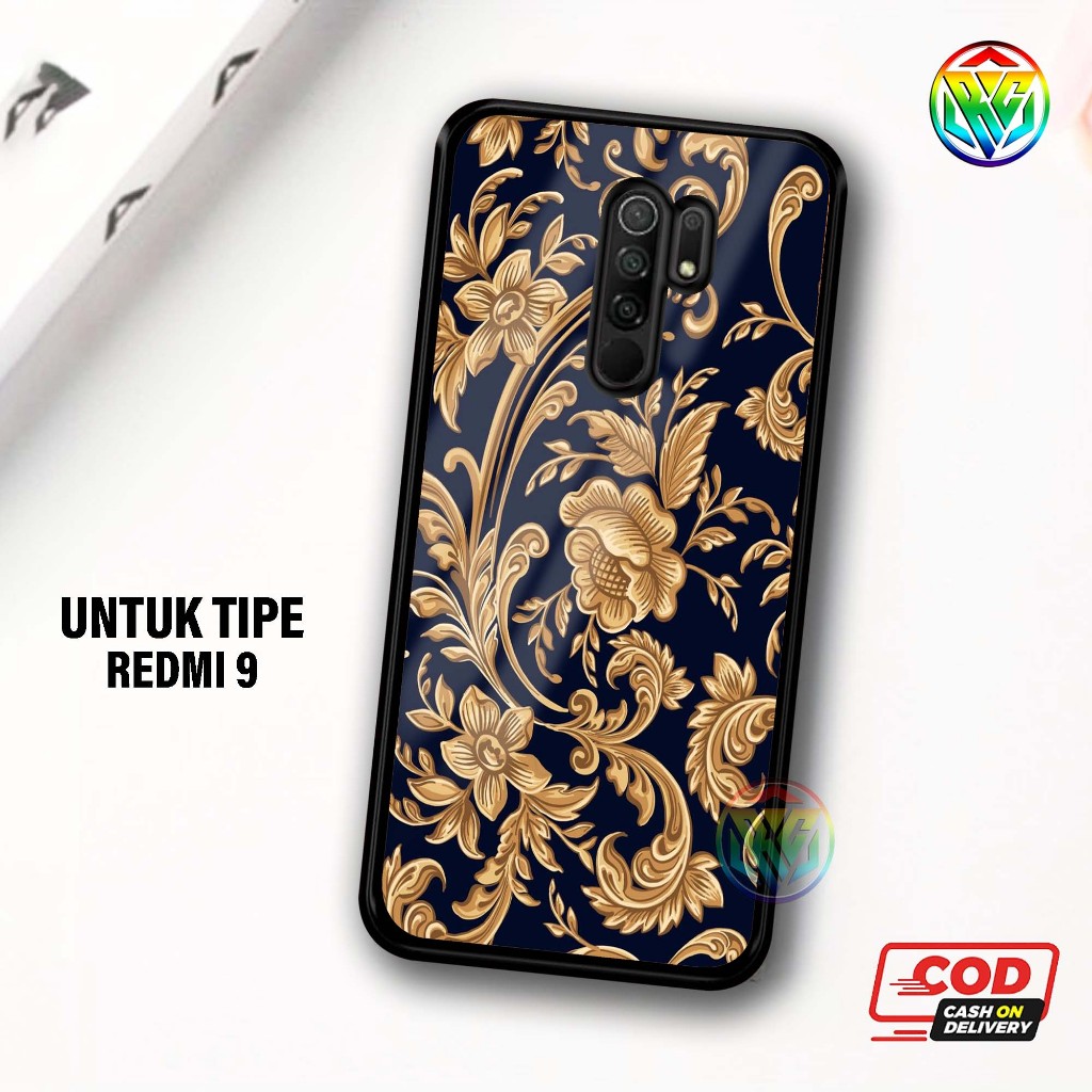 Real Case Xiomi Redmi 9 Terbaru Case kilau - New Case Glossy casing Hp Xiomi Redmi 9 [Motif BATIK] -
