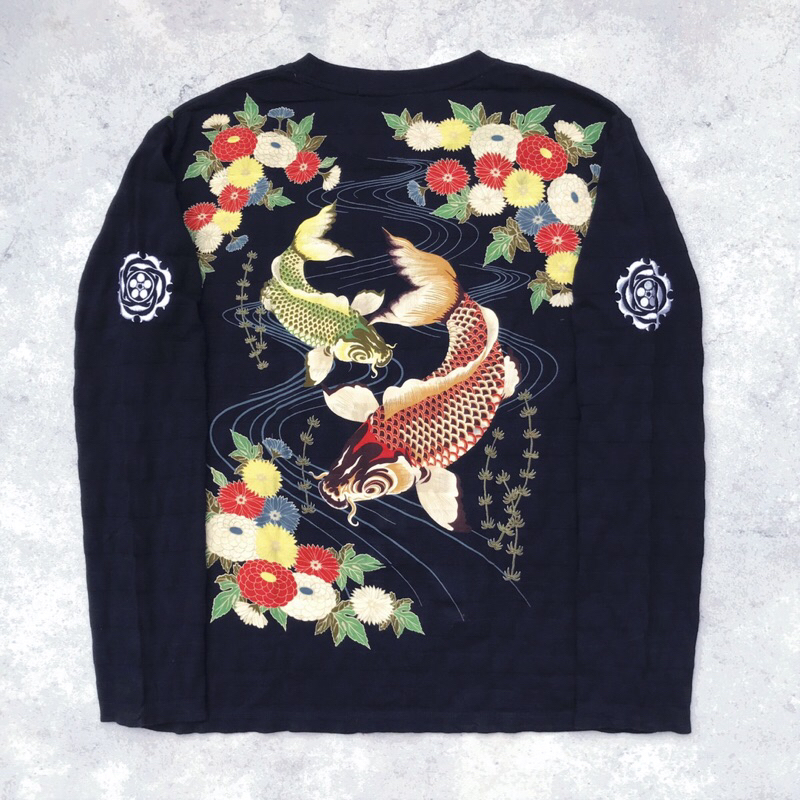 Green Red Koi Habitat Sukajan Long Sleeve